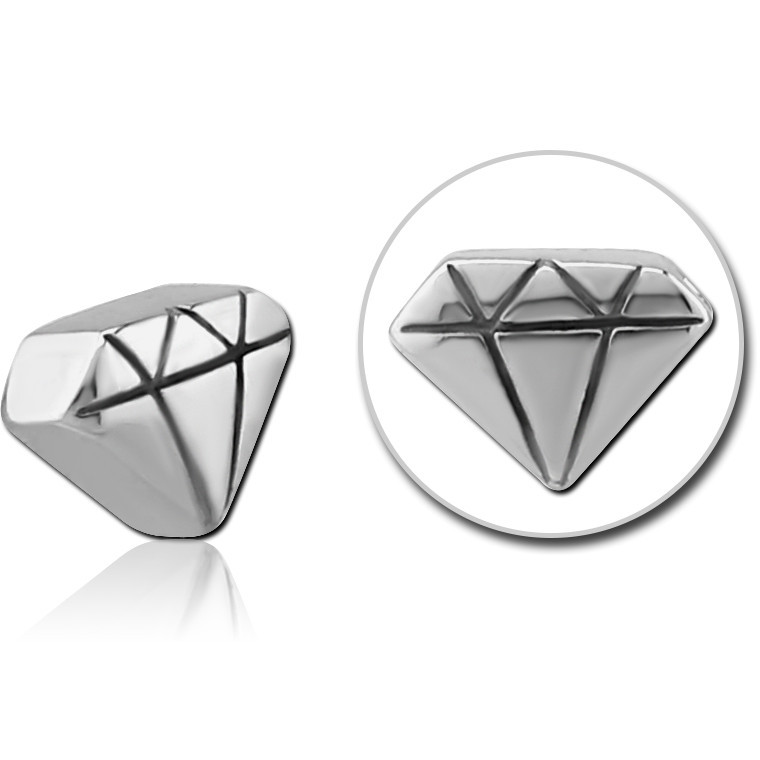 316L SURGICAL STEEL ATTACHMENT FOR BALL CLOSURE RING-DIAMOND