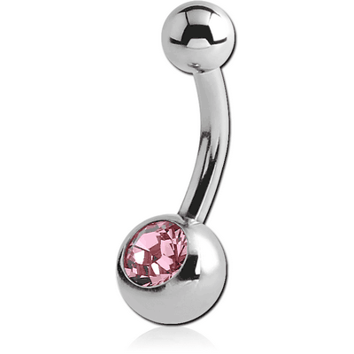 SURGICAL STEEL JEWELED MINI NAVEL BANANA