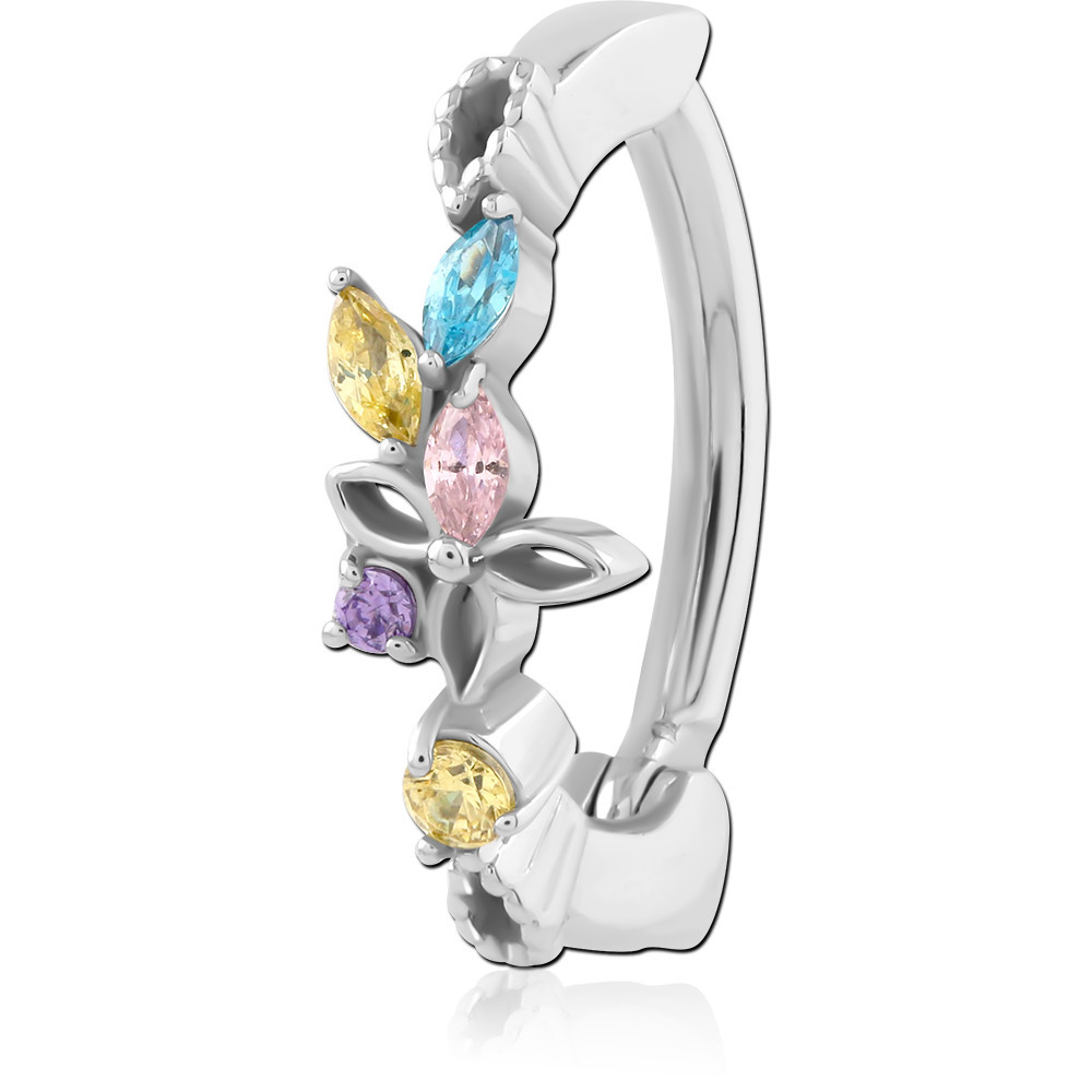 SURGICAL STEEL JEWELED BELLY CLICKER