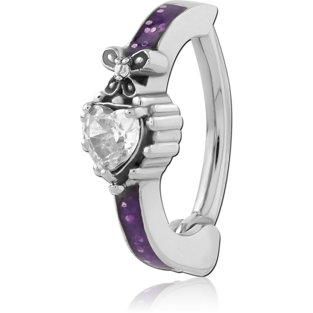 SURGICAL STEEL JEWELED BELLY CLICKER