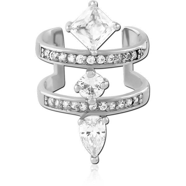 SURGICAL STEEL JEWELED EAR CUFF