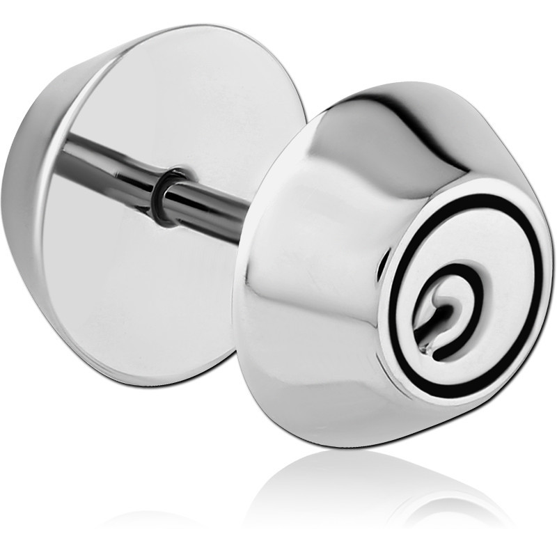 SURGICAL STEEL FAKE PLUG