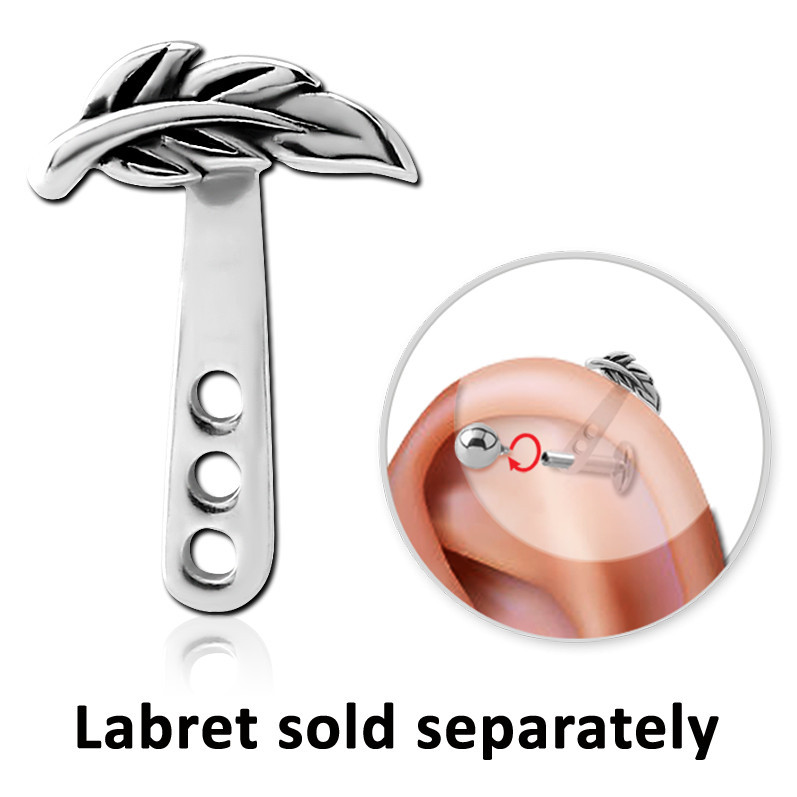 316L SURGICAL STEEL HELLIX WRAP - LEAVES