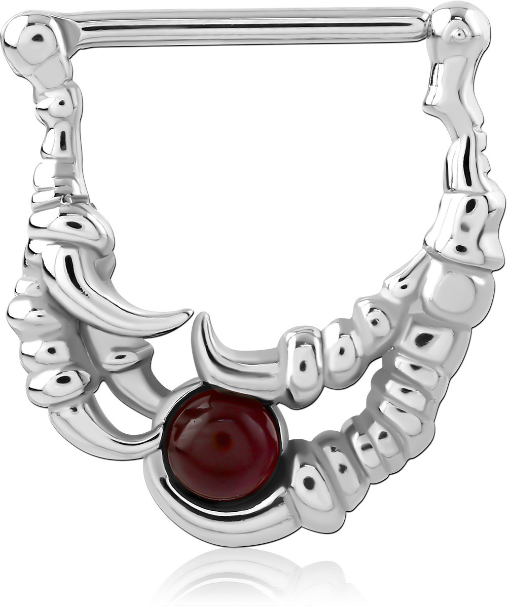 SURGICAL STEEL JEWELED NIPPLE CLICKER