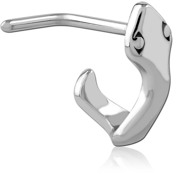 SURGICAL STEEL 90 DEGREE WRAP AROUND NOSE STUD