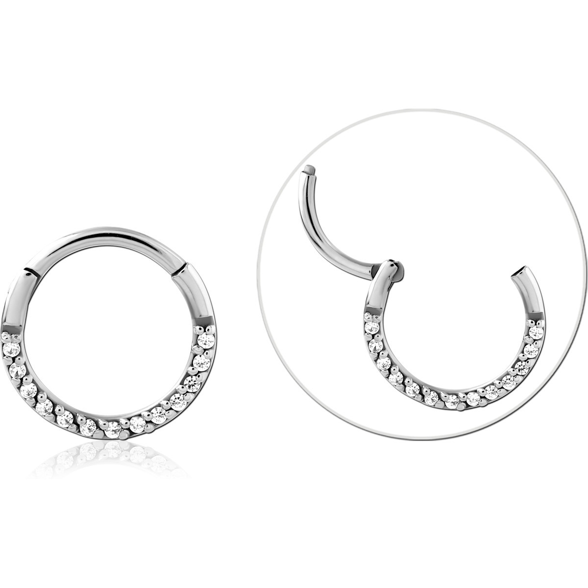 SURGICAL STEEL CRYSTALINE JEWELED MULTI PURPOSE CLICKER