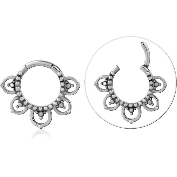 SURGICAL STEEL HINGED SEGMENT RING