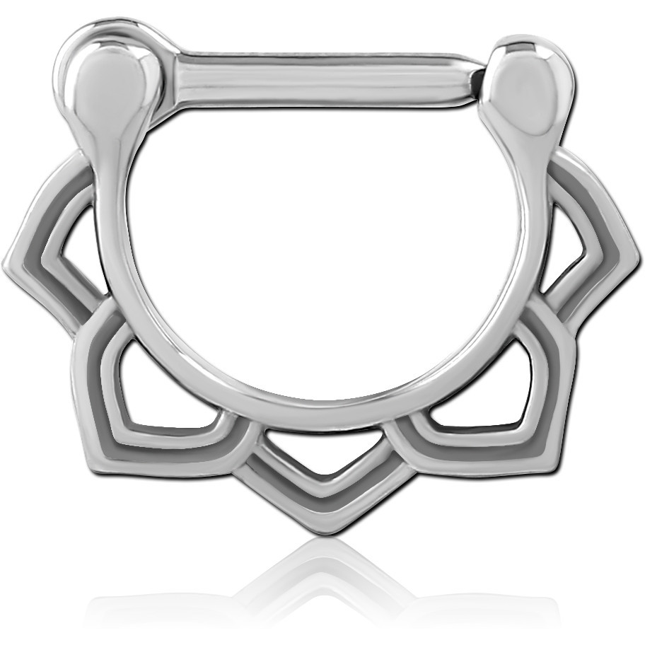 SURGICAL STEEL HINGED SEPTUM CLICKER