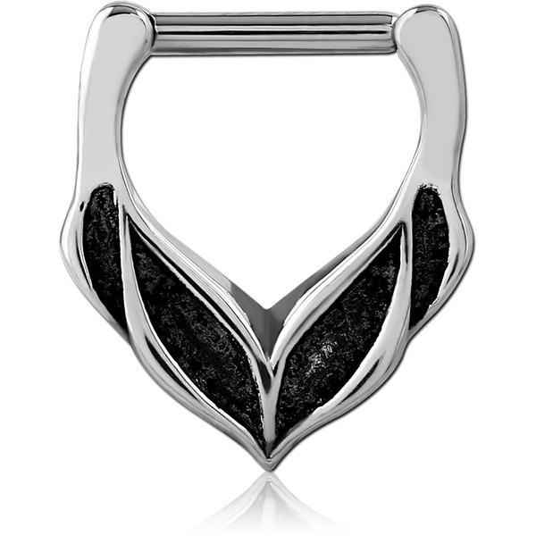 SURGICAL STEEL HINGED SEPTUM CLICKER