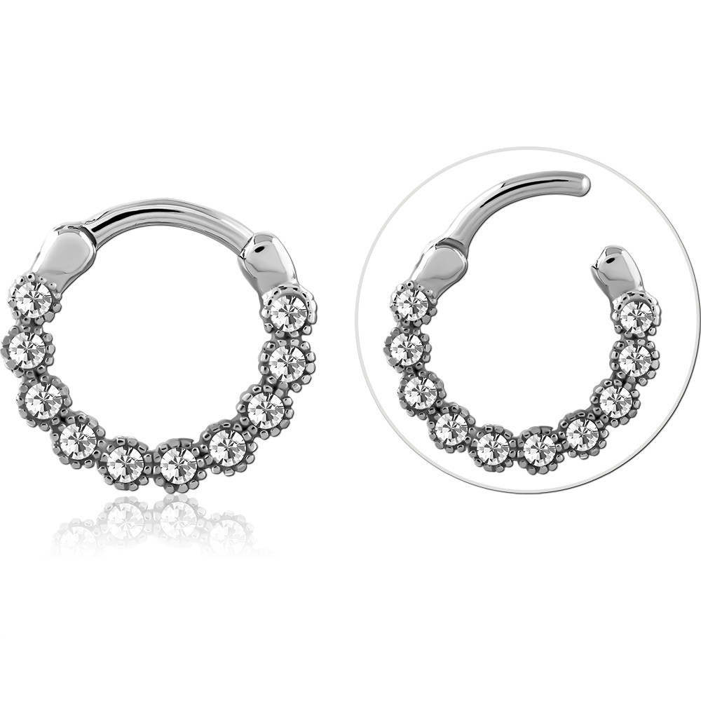 SURGICAL STEEL JEWELED HINGED SEPTUM CLICKER