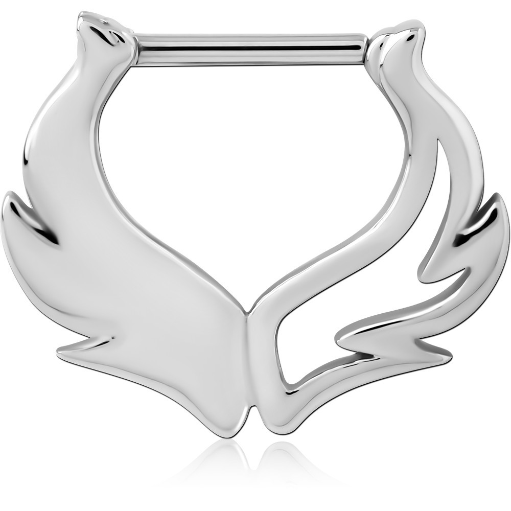 SURGICAL STEEL HINGED SEPTUM CLICKER