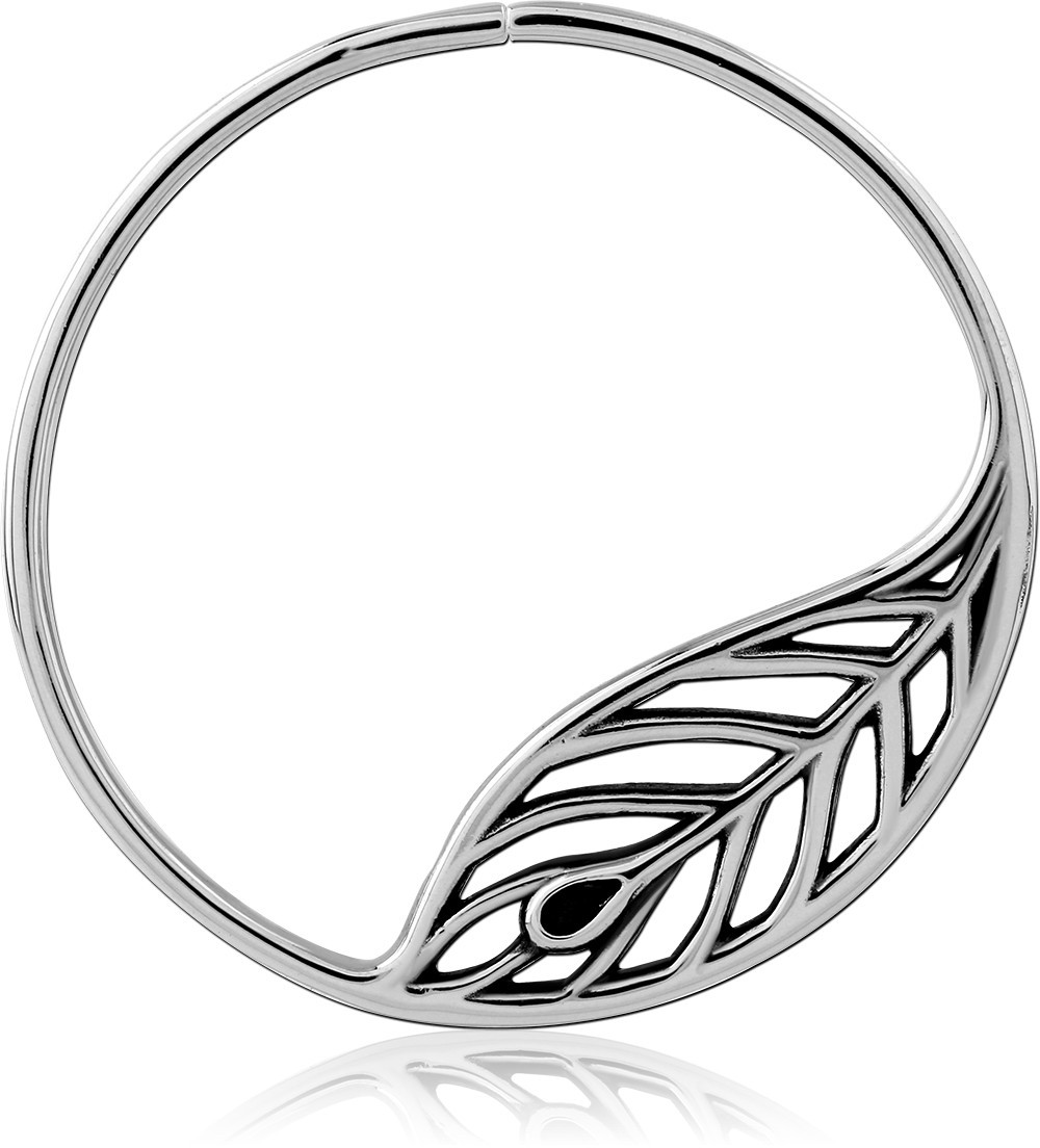 SURGICAL STEEL HOOP EARRING FOR TUNNEL