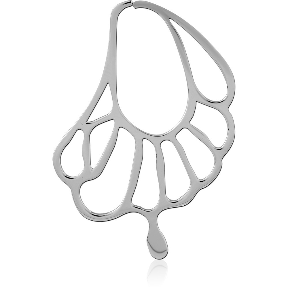 SURGICAL STEEL HOOP EARRING FOR TUNNEL