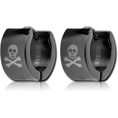 BLACKLINE STAINLESS STEEL HUGGIES PAIR
