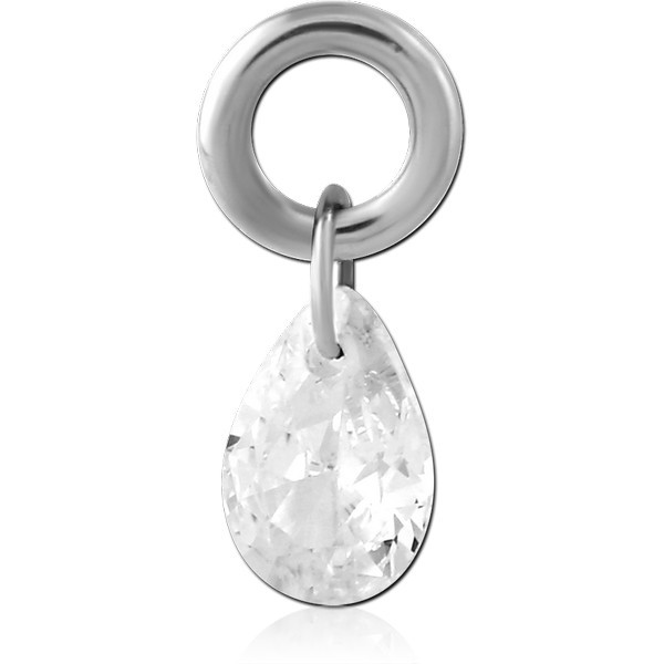 TITANIUM SLIDING JEWELED CHARM