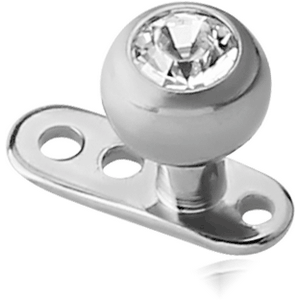 TITANIUM INTERNALLY THREADED DERMAL ANCHOR WITH JEWELED BALL