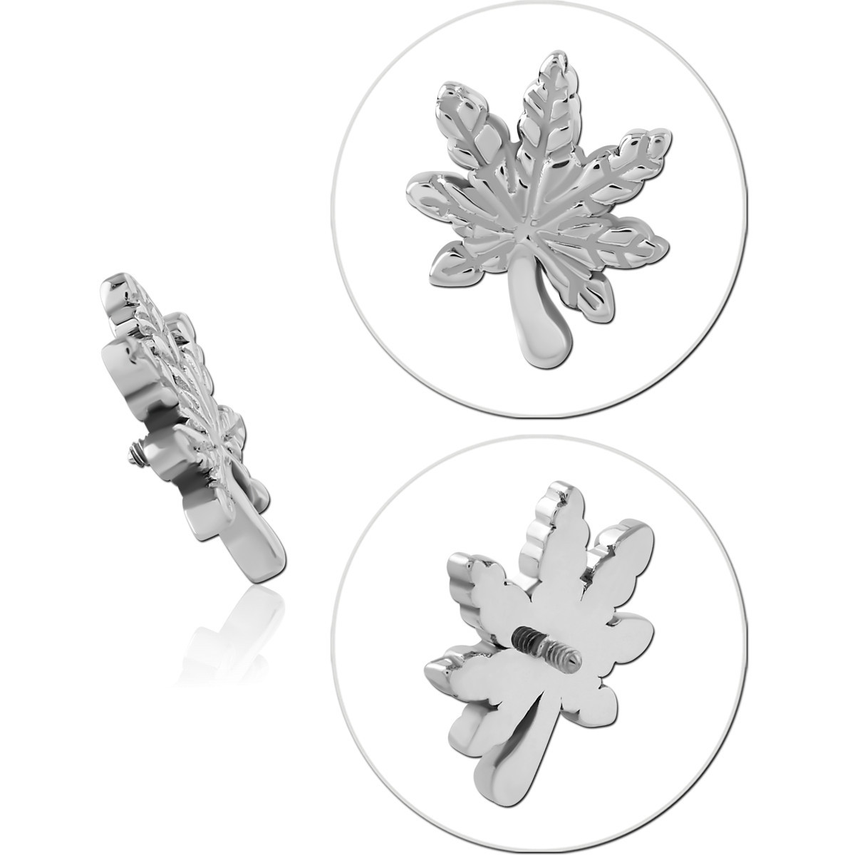 TITANIUM MICRO ATTACHMENT FOR 1.2 MM INTERNALLY THREADED PINS-MAPLE LEAF