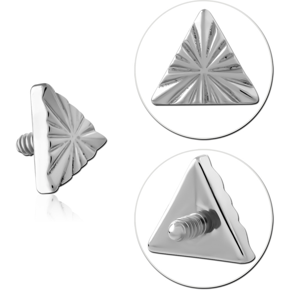 TITANIUM MICRO ATTACHMENT FOR 1.2 MM INTERNALLY THREADED PINS-RIDGED TRIANGLE