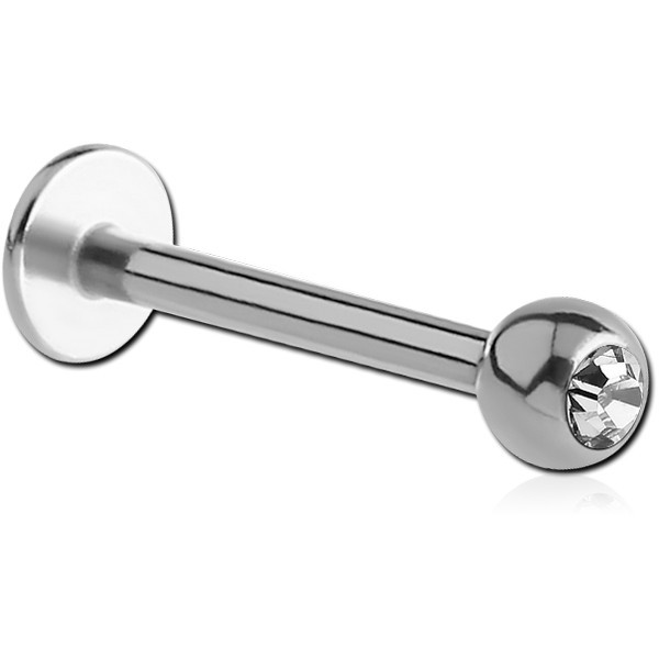 TITANIUM MICRO LABRET WITH OPTIMA CRYSTAL BALL
