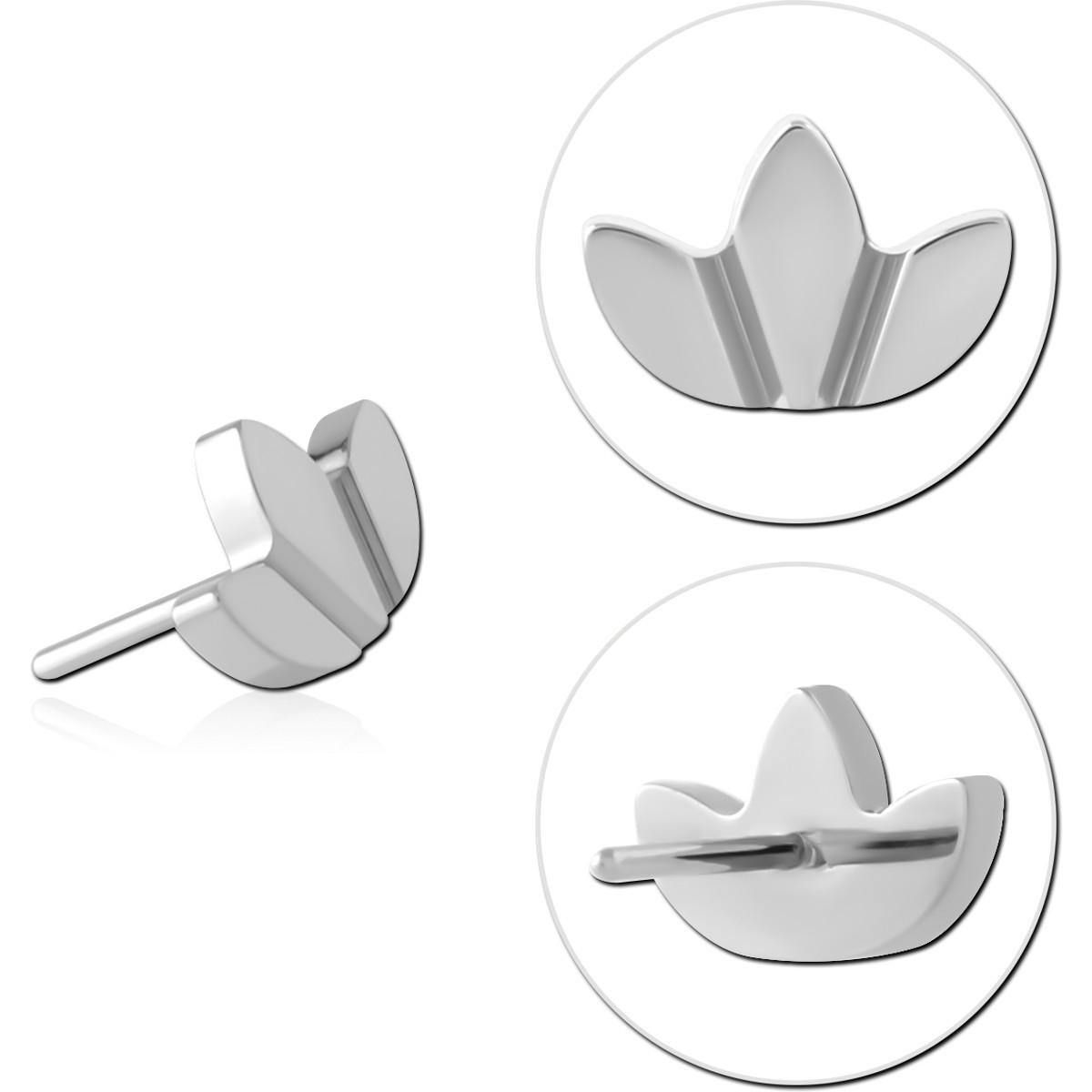 TITANIUM THREADLESS ATTACHMENT TOP SIZE 4X6MM
