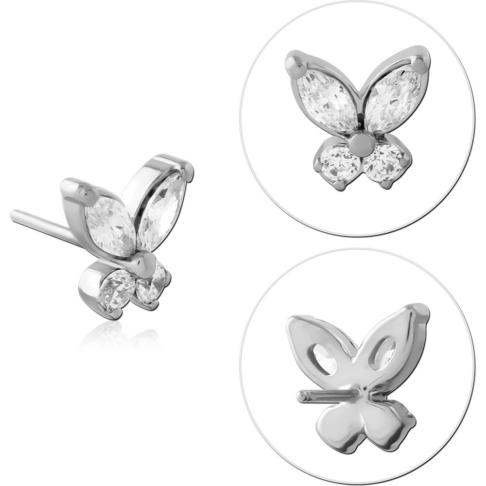 TITANIUM JEWELED THREADLESS TOPS ATTACHMENT