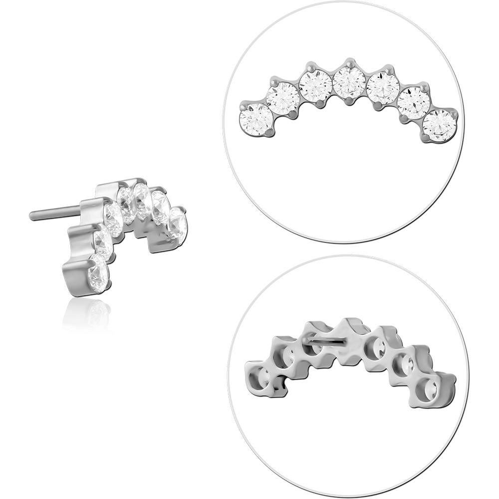 TITANIUM JEWELED THREADLESS TOPS ATTACHMENT