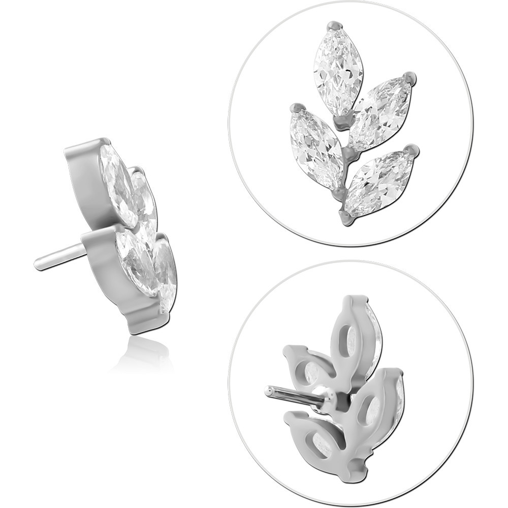 TITANIUM JEWELLED THREADLESS TOPS ATTACHMENT