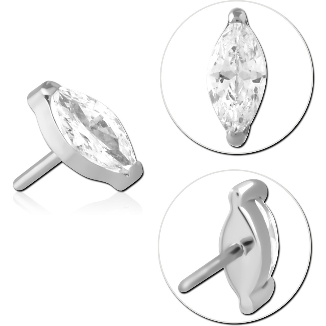 TITANIUM JEWELED THREADLESS TOPS ATTACHMENT SIZE 2.5X4.5MM