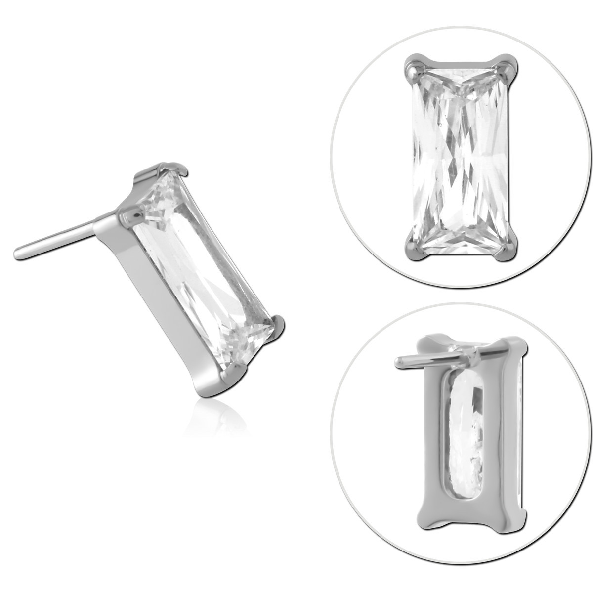 TITANIUM JEWELED THREADLESS TOPS ATTACHMENT SIZE 4X7MM