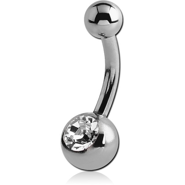 TITANIUM VALUE CRYSTAL JEWELLED MINI NAVEL BANANA