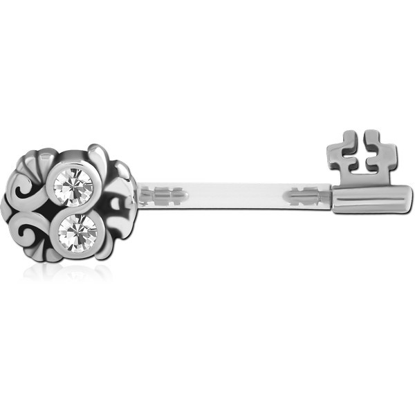 BIOFLEX PUSH FIT JEWELED NIPPLE BARBELL