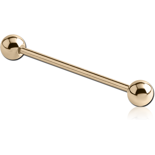 14K GOLD MICRO BARBELL