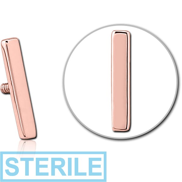 STERILE 14K ROSE GOLD ATTACHMENT FOR 1.2MM INTERNALLY THREADED PINS