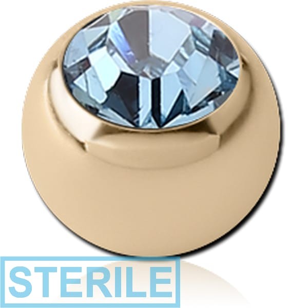 STERILE 18K GOLD PREMIUM CRYSTAL JEWELLED BALL