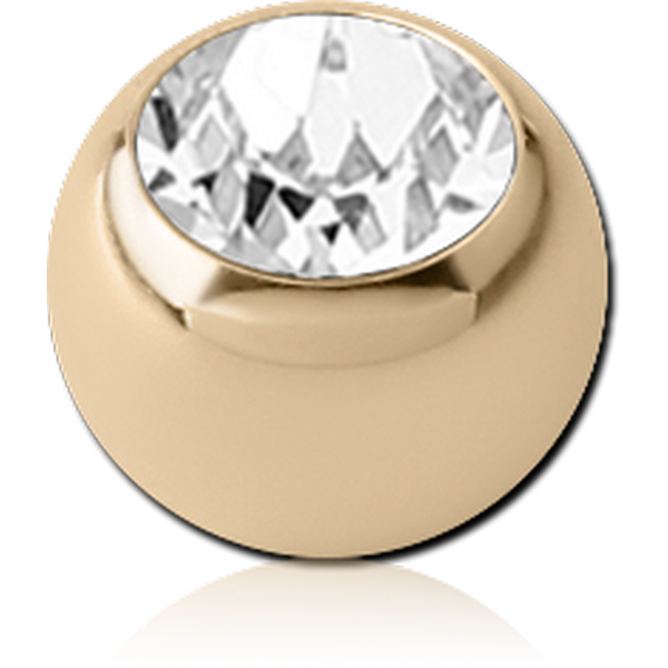 18K GOLD BEZEL SET DIAMOND JEWELLED BALL