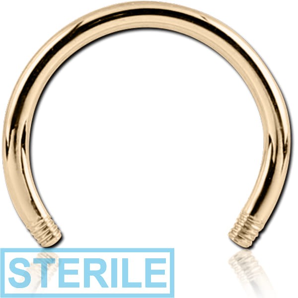 STERILE 18K GOLD MICRO CIRCULAR BARBELL PIN