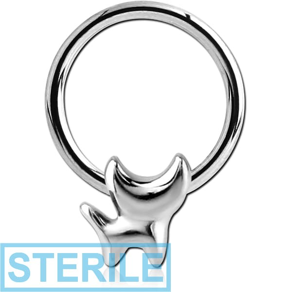 STERILE SURGICAL STEEL BALL CLOSURE RING WITH ATTACHMENT - CAT