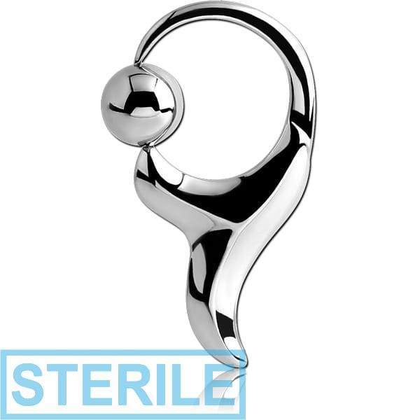 STERILE SURGICAL STEEL DESIGN SIDE BALL CLOSURE RING