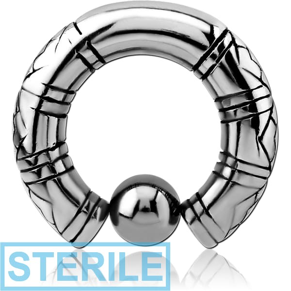 STERILE SURGICAL STEEL DESIGN BALL CLOSURE RING