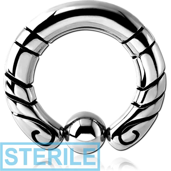 STERILE SURGICAL STEEL DESIGN BALL CLOSURE RING