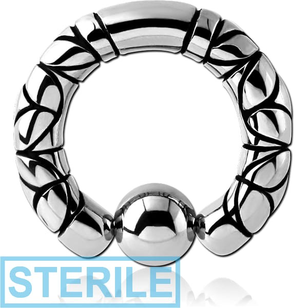 STERILE SURGICAL STEEL DESIGN BALL CLOSURE RING
