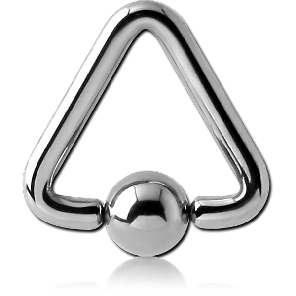 SURGICAL STEEL TRIANGLE BALL CLOSURE RING