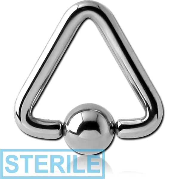 STERILE SURGICAL STEEL TRIANGLE BALL CLOSURE RING