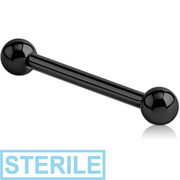 STERILE BLACK PVD COATED SURGICAL STEEL INTERNALLY THREADED BARBELL