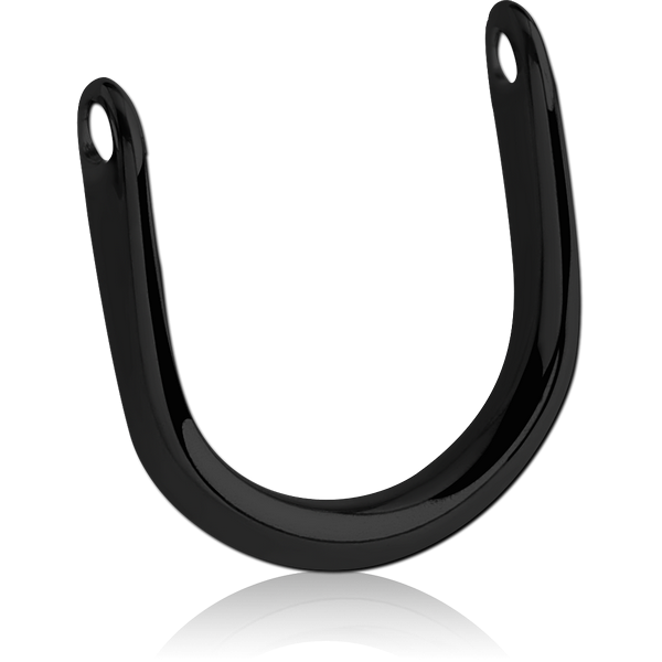BLACK PVD COATED SURGICAL STEEL NIPPLE STIRRUP PART