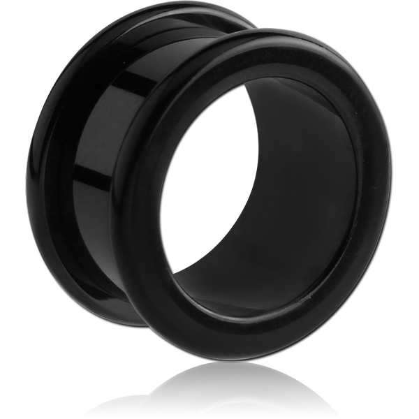 BLACK PVD STAINLESS STEEL ROUND-EDGE THREADED TUNNEL