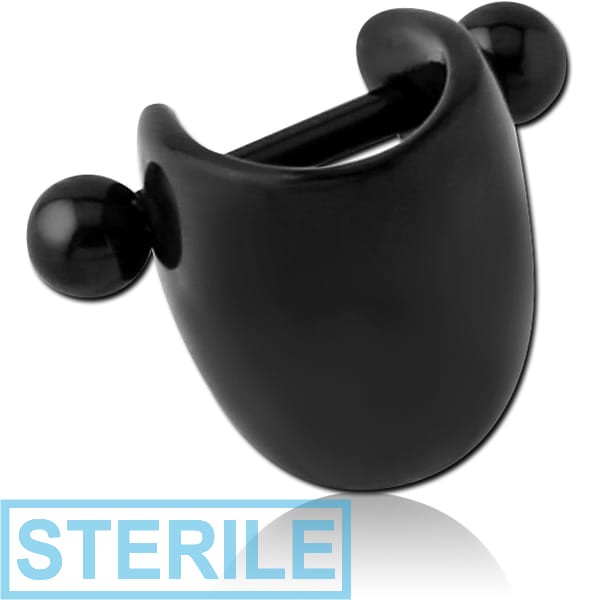 STERILE BLACK PVD COATED SURGICAL STEEL CARTILAGE SHIELD