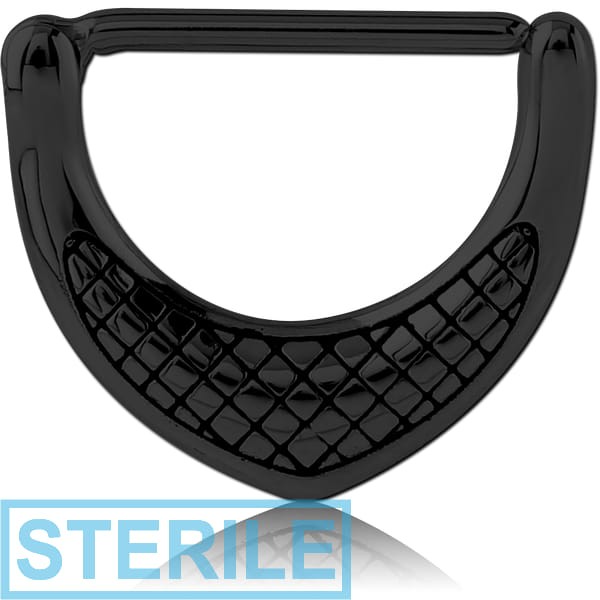 STERILE BLACK PVD COATED SURGICAL STEEL NIPPLE CLICKER