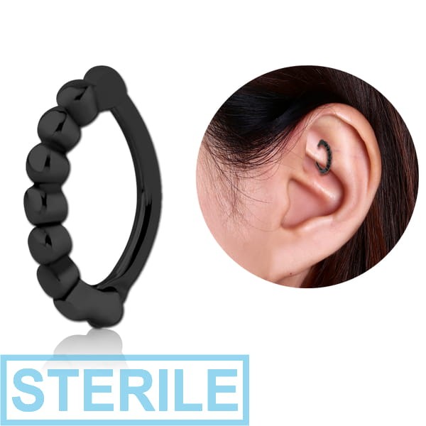 STERILE BLACK PVD COATED SURGICAL STEEL ROOK CLICKER - DOTS