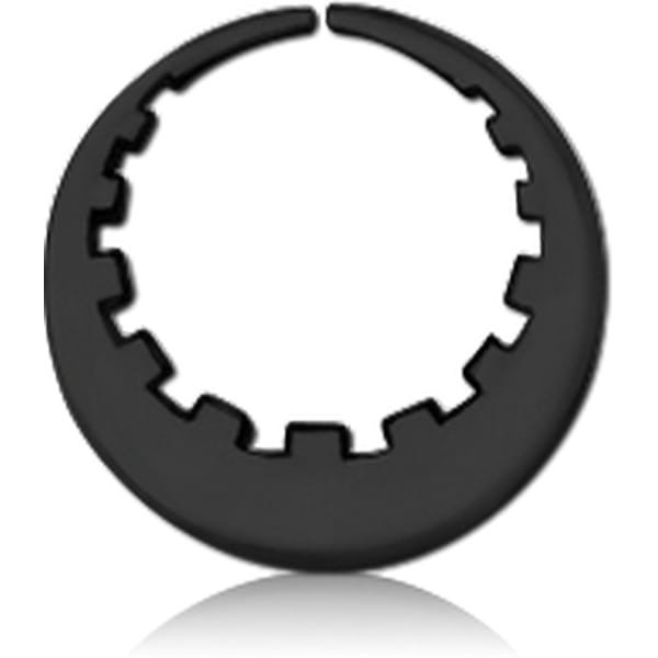 STERILE BLACK PVD COATED SURGICAL STEEL HOOP EARRINGS FOR TUNNEL